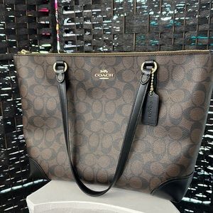 Coach zip tote